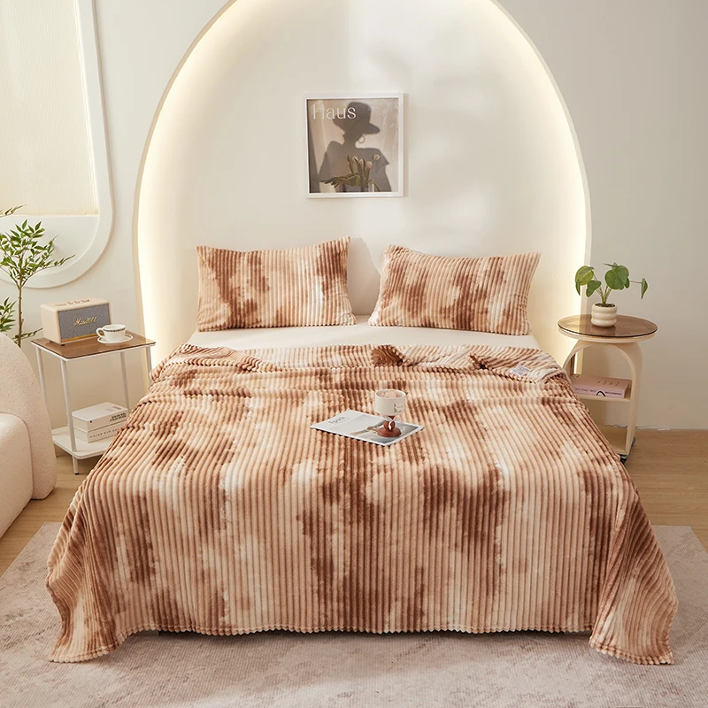 Microfiber-Fabric-Brushed-Home-Sofa-Bed-Flannel-Air-Conditioning-Blanket-100-Polyester-Bohemian-All-Season-Fade-Resistant