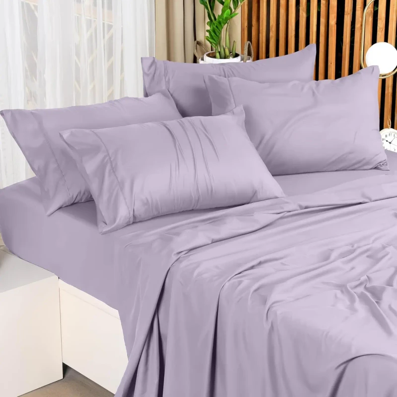 Microfiber-Hotel-Sheet-Modern-Style-120g-Disposable-White-Bed-Flat-and-Fitted-Sheet