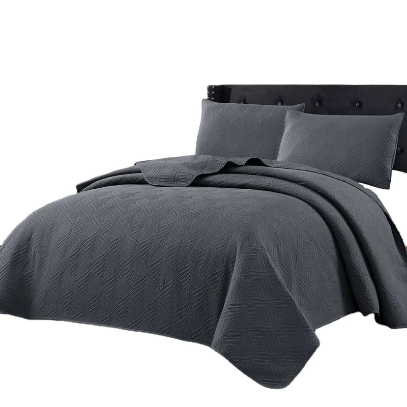 Microfiber-Ultrasonic-Quilted-Bed-Cover-3pcs-Quality-Preferred-Comforter-Sets-Bedding-Luxury-Leaf-Pattern-Bedspread