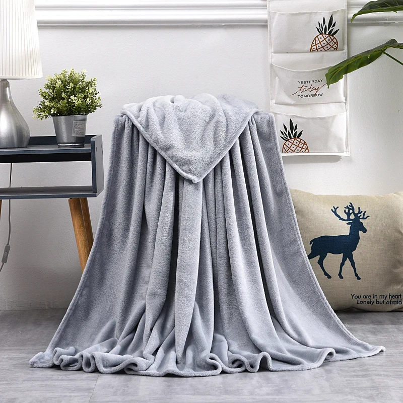 Microfiber-Woven-Flannel-Throw-Blanket-Solid-Plain-Design-Four-Seasons-Use-Comfortable-Soft-Custom-Color-Options-for-Home-Travel