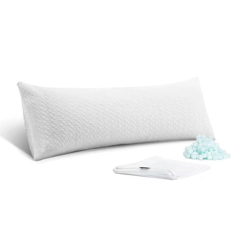 Modern-100-Cotton-Cooling-Round-Body-Pillow-with-Memory-Foam-Filling-Custom-Logo-Washable-for-Deeper-Sleep-and-Massage
