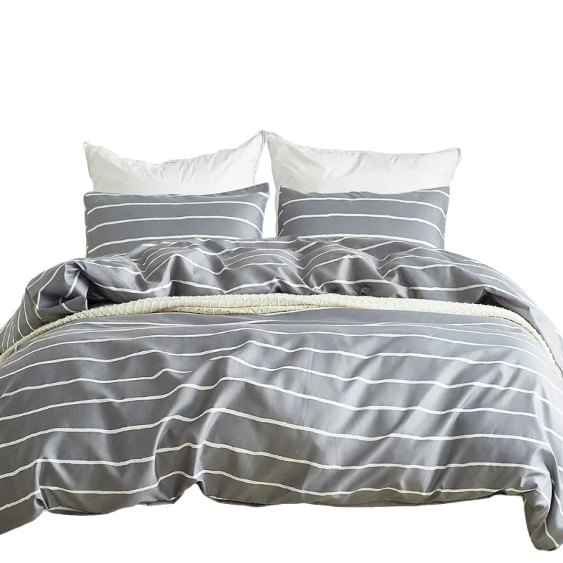 Modern-100-Polyester-Microfiber-Brush-Embroidery-Bedding-Set-Limited-Winter-Printed-Plant-Pattern-Flat-Fitted-Sheet-Bedding