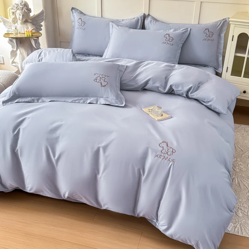 Modern-4-Piece-100-Cotton-Eco-Friendly-Fitted-Bed-Sheet-Duvet-Cover-Pillowcases-Set-Soft-Bedroom-Use
