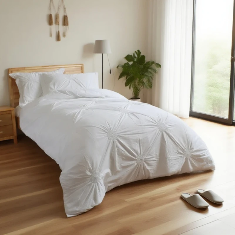 Modern-4-Piece-Jacquard-Eco-Friendly-Polyester-Cotton-Comforter-Set-with-Pleated-Ruffled-Sheets-All-Season-Bedding