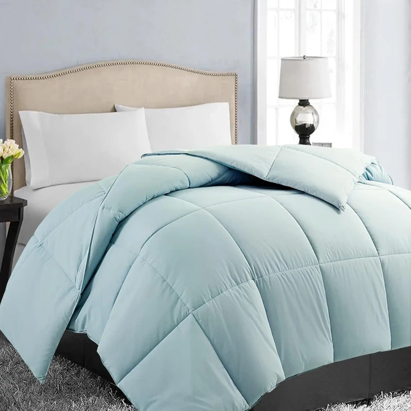 Modern-All-Season-Queen-Soft-Quilted-Down-Comforter-100-Polyester-Bedding-Set-with-Corner-Tabs-for-Home-or-Hotel-Use