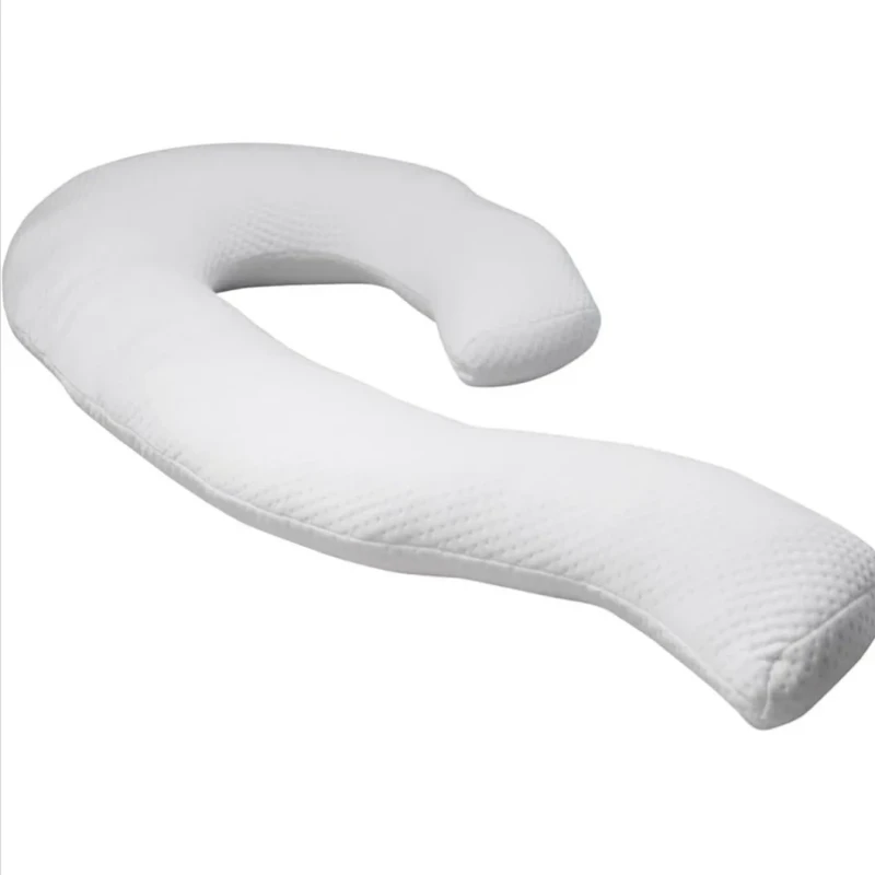 Modern-Custom-Memory-Foam-Body-Pillow-for-Side-Sleepers-200TC-Solid-Pattern-Offers-Lumbar-Support-and-Massage-Features