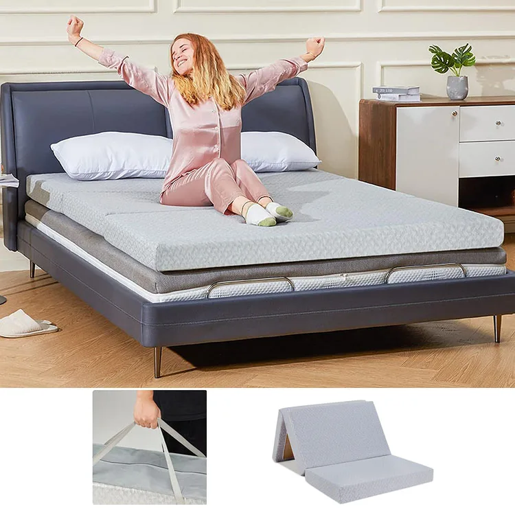 Modern-Design-Portable-Folding-Bed-with-Carry-Bag-Memory-Foam-Mattress-Topper-for-Home-Camping-School-Hospital-Use
