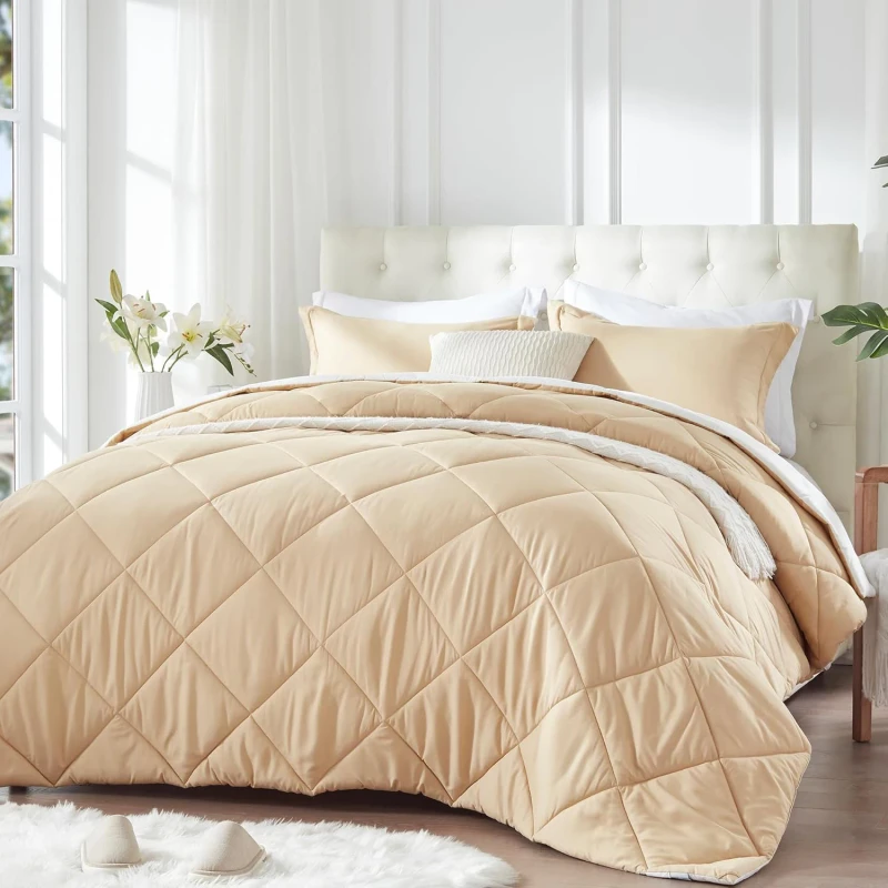Modern-Down-Alternative-Solid-Comforter-Set-Twin-Size-Lightweight-Thin-Microfiber-Reversible-Hotel-Home-Use-All-Season