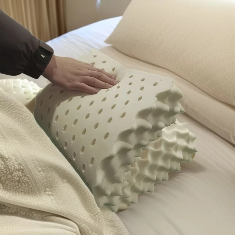 Modern-Ergonomic-King-Size-Orthopedic-Customizable-Neck-Pillow-Natural-Latex-Filling-Cervical-Support-600TC-Fabric