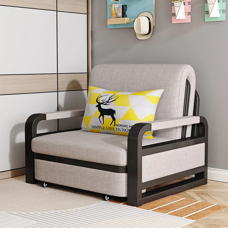 Modern-Foldable-Storage-Sofa-Bed-with-Metal-Frame-Fabric-Upholstery-Dual-Use-for-Apartment-Bedroom-Living-Spaces