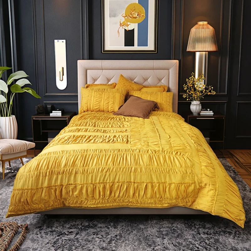 Modern-King-Size-Comforter-Set-4-Piece-Includes-1-Duvet-Cover-4-Pillowcases-100-Cotton-Eco-Friendly-All-Season-Customizable
