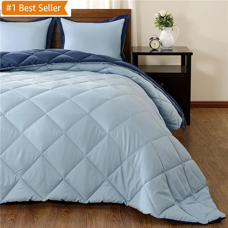 Modern-Luxury-5-Piece-Bedding-Sheet-Set-Solid-Quilt-Comforter-Classic-Style