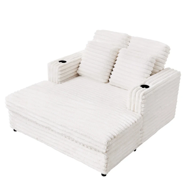 Modern-Minimalist-Two-Seat-Square-Sofa-Bed-with-Tufted-Fabric-for-Living-Room