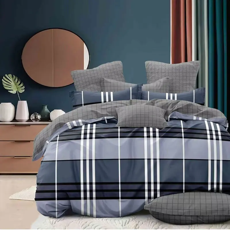 Modern-Plaid-Style-Digital-Printed-Duvet-Set-Soft-Skin-Friendly-Polyester-Duvet-Cover-for-Bedroom-Decor