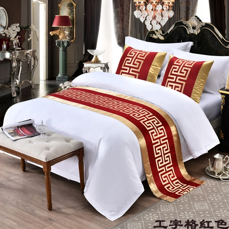 Modern-Quality-Hotel-Bed-Runner-with-Organic-Reversible-Stripes-Design-Jacquard-300tc-Polyester-Cotton-Material-All-Season-Use