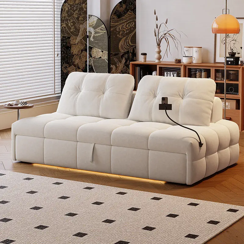 Modern-Square-Sofa-Bed-with-Sponge-Filling-Cream-Colored-Pull-Out-Feature-for-Home-Furniture
