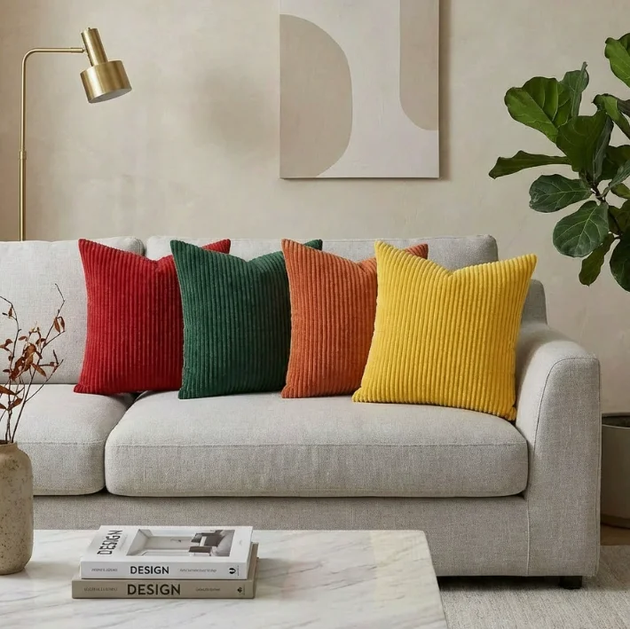 Modern-Square-Throw-Pillow-Cover-Striped-Cushion-Covers-45x45cm-Invisible-Zipper-Breathable-Hotel-Home-Decor