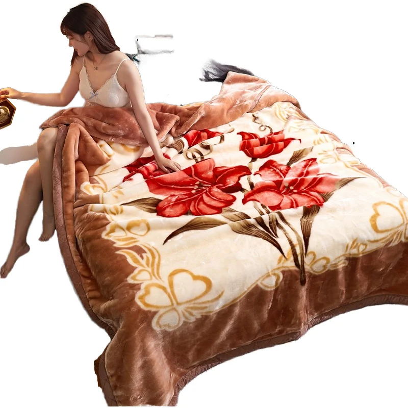Modern-Vintage-Pattern-Velvet-Raschel-Warm-Blanket-Thick-Double-Layer-Winter-Floral-Bed-Blankets-for-Home-or-Hospital