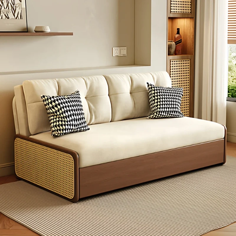 Modern-Wooden-Sofa-Bed-Fabric-Sleeper-Sofa-Convertible-Couch-Solid-Wood-Rattan-Sofa-Bed-Multifunctional-Living-Room-Furniture