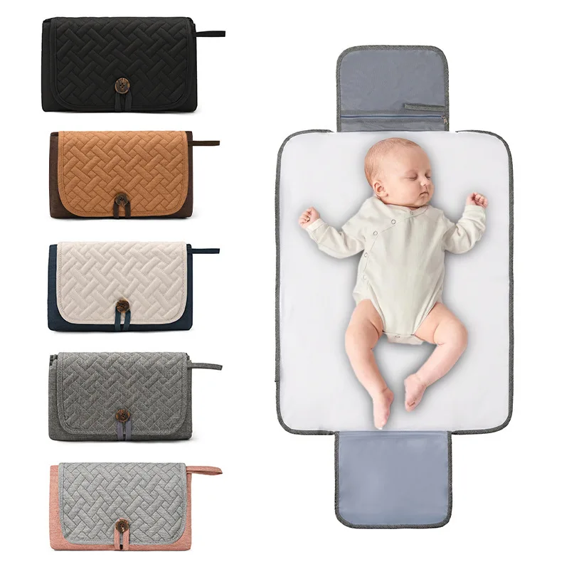 Multi-Color-Quilted-Baby-Changing-Mat-Foldable-Waterproof-Diaper-Changing-Pad-with-Flip-Cover