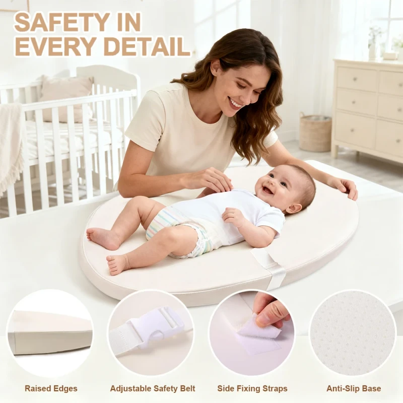 Multi-Purpose-Baby-Changing-Mattress-Pad-Fits-Standard-Dressers-Leakproof-Compressed-Shipping-B2B-Factory