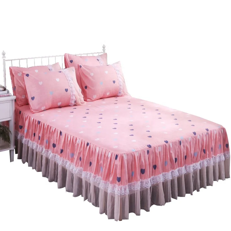 Multicolor-Lace-Ruffled-Bed-Cover-Skirt