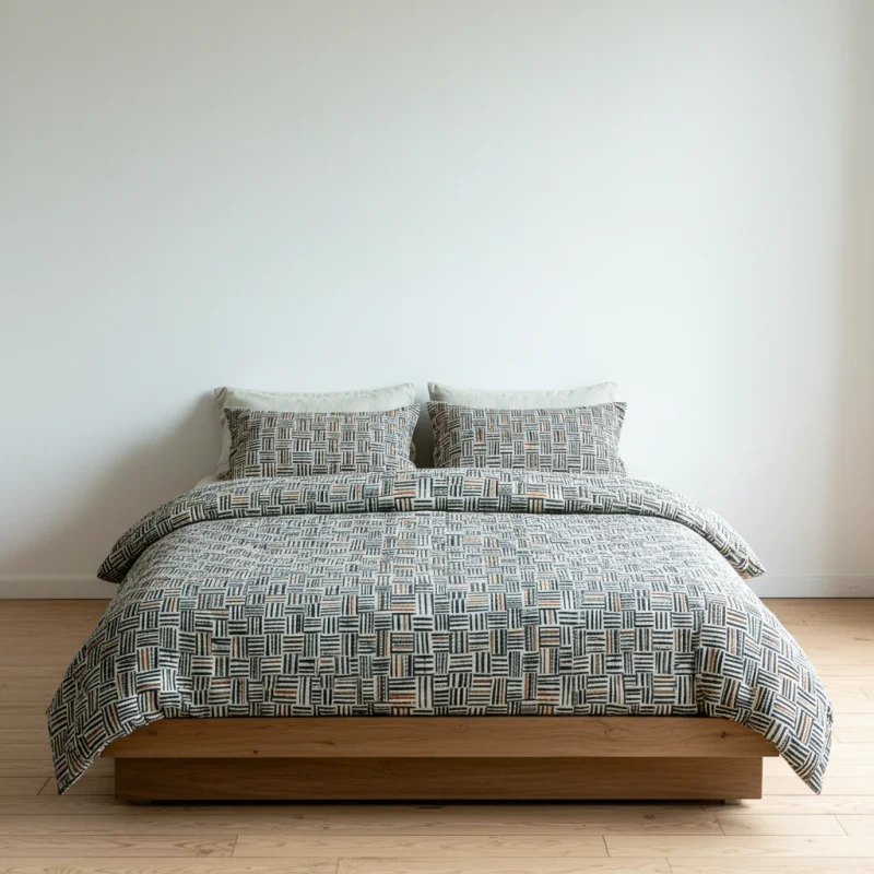 Multicolor-Reactive-Printing-Queen-King-Customized-Size-Crisp-100-Pima-Cotton-Percale-Style-Bed-Quilt-Cover-Set