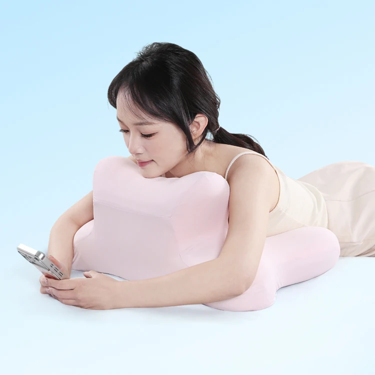 Multifunctional-Modern-Pink-Butterfly-Neck-Pillow-with-NASA-Technology-Memory-Foam-Washable-Cover-for-Deep-Sleep-Exclusive-Care
