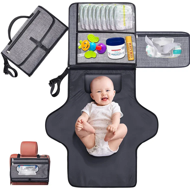 Multifunctional-Newborn-Extended-Waterproof-Travel-Changing-Station-Portable-Baby-Mat-Diaper-Changing-Pad