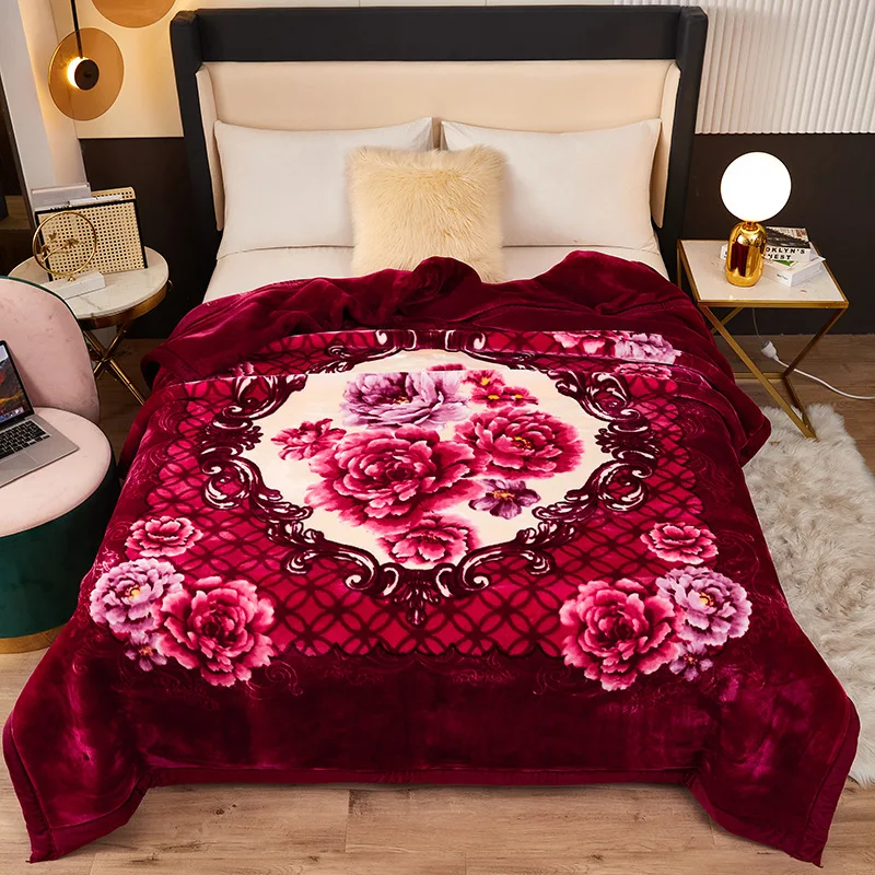Multiple-Styles-Bed-Blanket-Velvet-Quilt-Raschel-Blanket-for-5KG-200-230cm-Warm-Blanket
