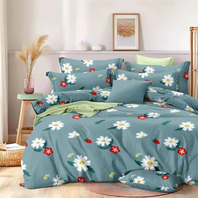 Nantong-100-Polyester-300TC-Bedding-Set-4-Piece-Hotel-Linen-Colored-Embroidery-Home-Sheet-Pillowcase-Duvet-Cover-Sets