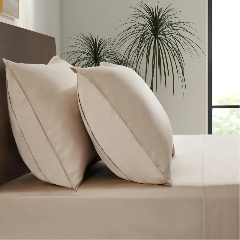 Natural-Bamboo-Pillowcase-Set-2-PCS-Hypoallergenic-Silky-Soft-Pillow-Cover-Queen-King-Size-for-Home-Hotel-Use