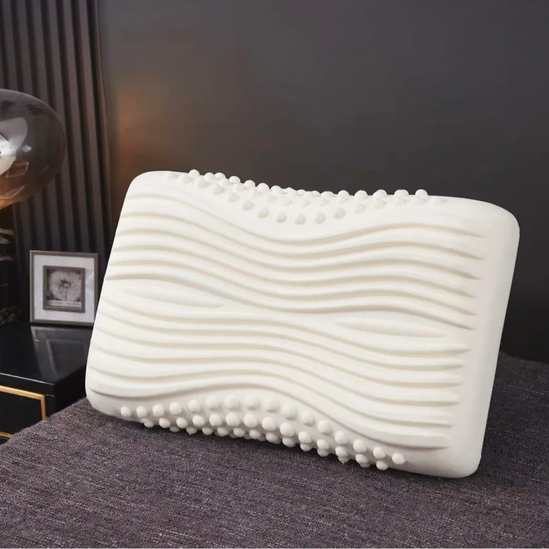 Natural-Latex-Alien-Shape-Pillow-Comfortable-Shoulder-Neck-Protection-Sleep-Aid-Adult