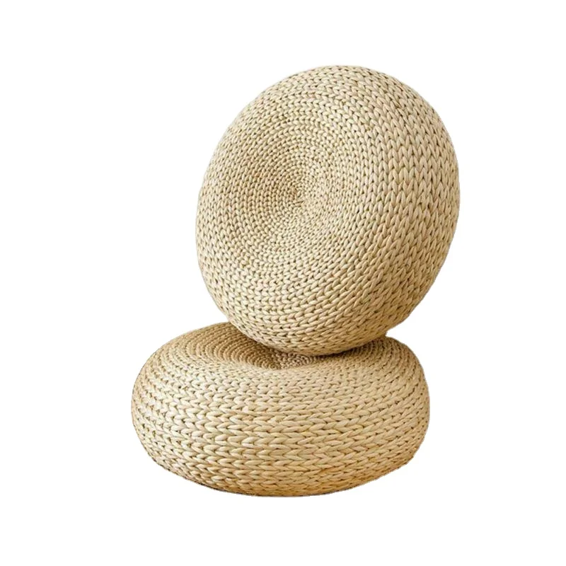Natural-Water-Hyacinth-Ottoman-for-Living-Room-Decoration-Hand-Woven-Tatami-Floor-Cushion