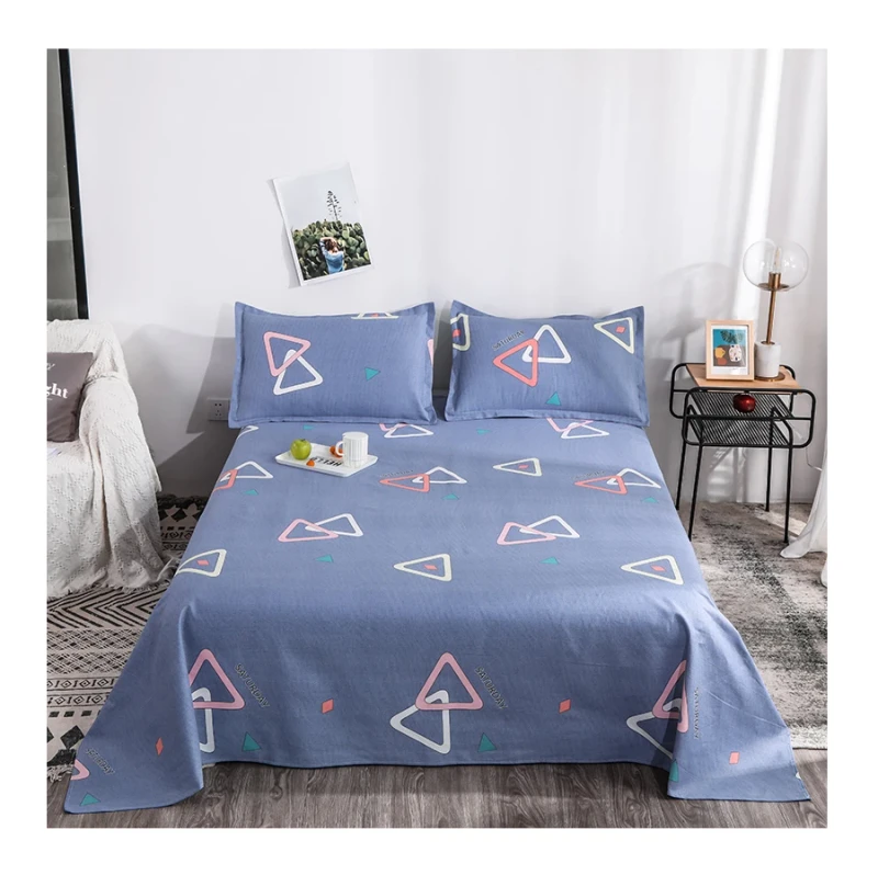 Nature-4-Seasons-Bedding-Sheets-Full-Cotton-Coarse-Cloth-Flat-Sheets-Set
