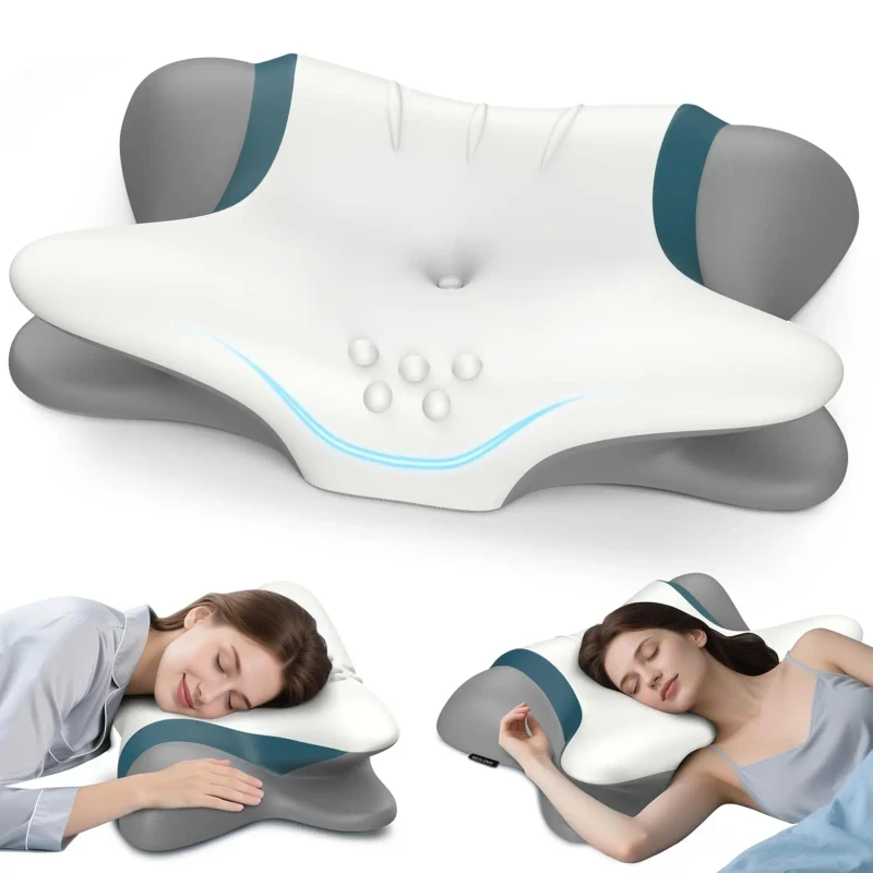 Neck-Pillow-for-Pain-Relief-Ergonomic-Side-Sleeping-Pillow-Memory-Cotton-Butterfly-Pillow-for-Neck-Support
