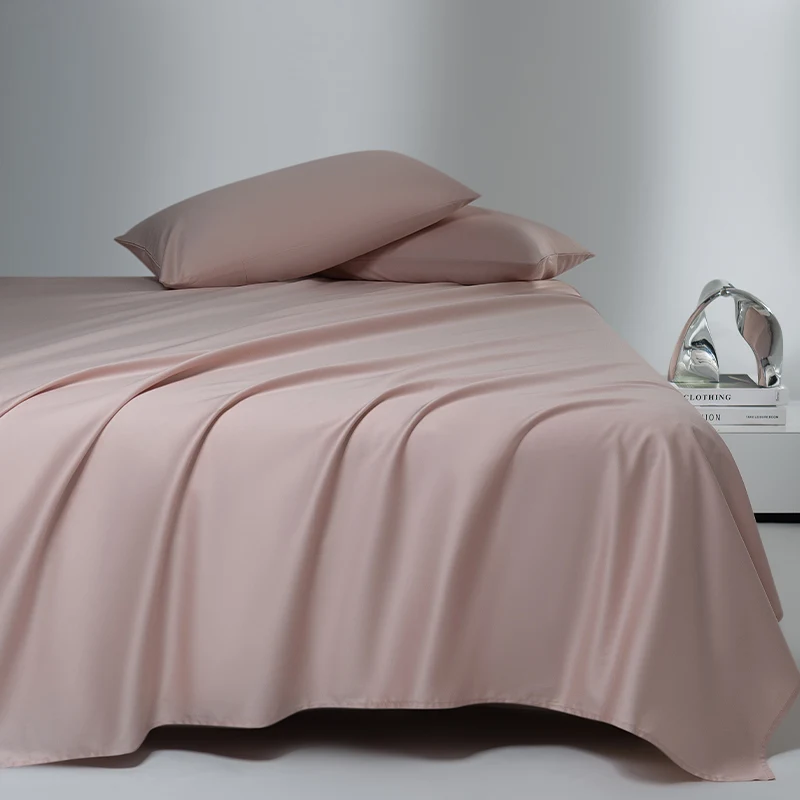 New-Arrival-Cotton-Smooth-Ultra-Soft-Solid-Plain-4PCS-Bedsheets-Egyptian-Cotton-Bed-Sheet-Set