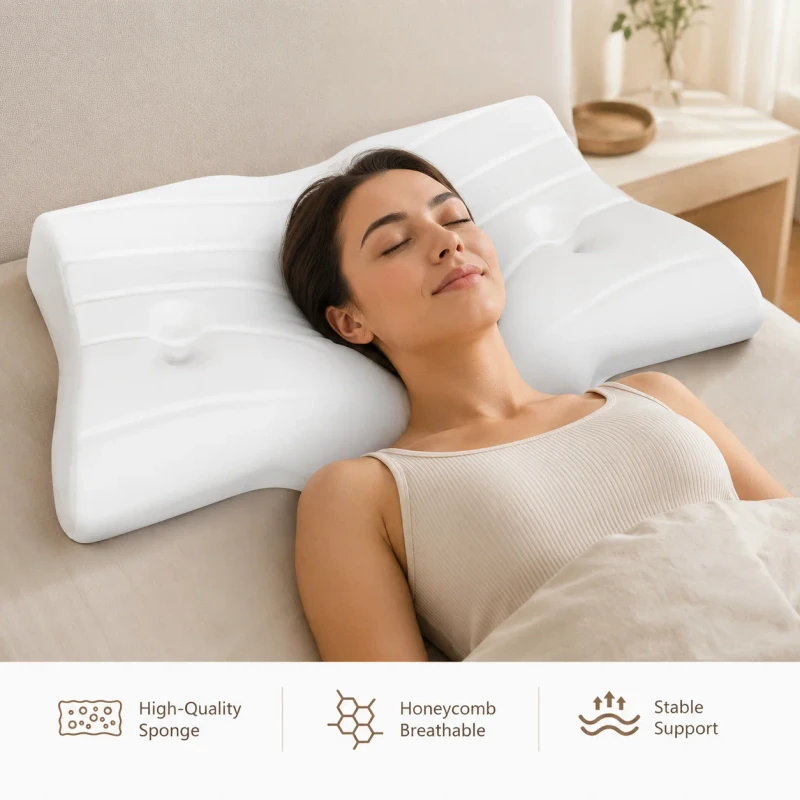 New-Arrival-Factory-Direct-Supply-Customizable-Eco-Friendly-Sleeping-Ergonomic-Deep-Contour-Cervical-Pillow-Memory-Foam-Pillow