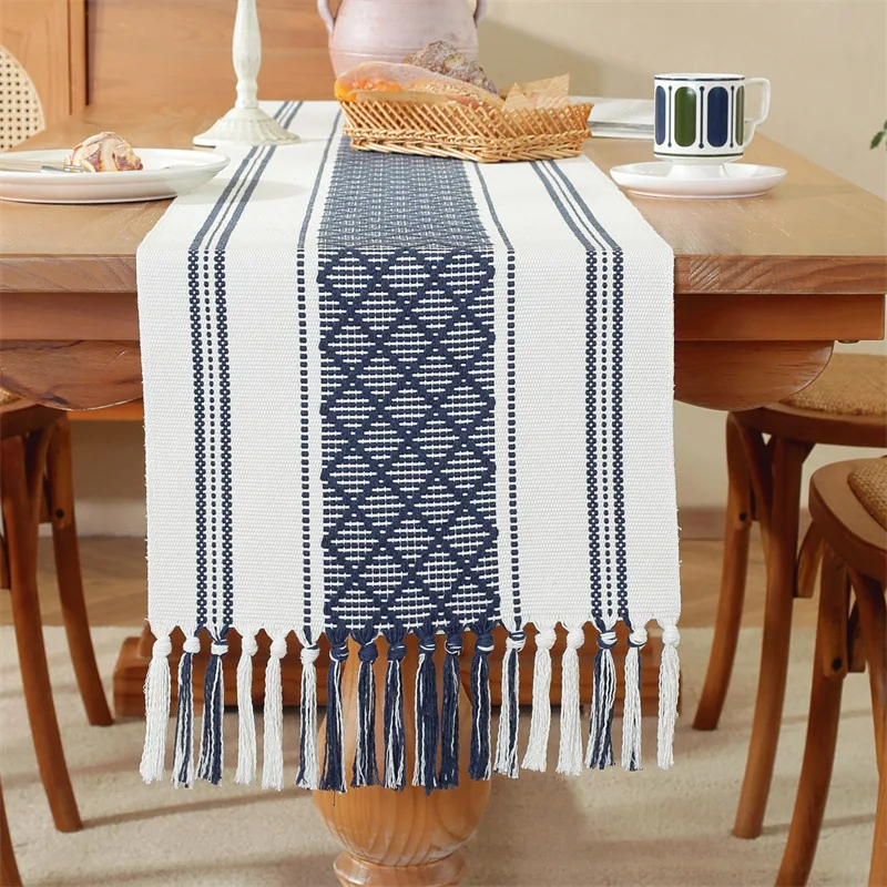 New-Chinese-Design-Luxury-Washable-Jacquard-Cotton-Woven-Dining-Table-Decor-Bed-Runner-Dining-Table-Runners-and-Mats-Set