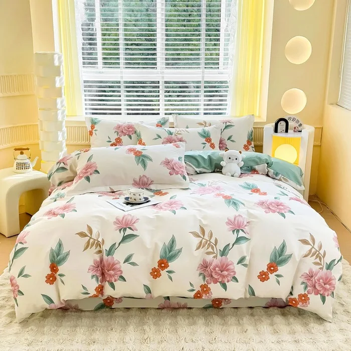 New-Customized-Luxury-Designed-100-Cotton-Printed-Fabric-Bedding-Set-4-Piece-for-Home-Use