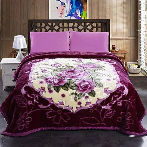 New-Design-2-Ply-Mink-Flannel-Fleece-Blankets-Custom-Low-Price-King-Size-Raschel-Blanket-for-Winter