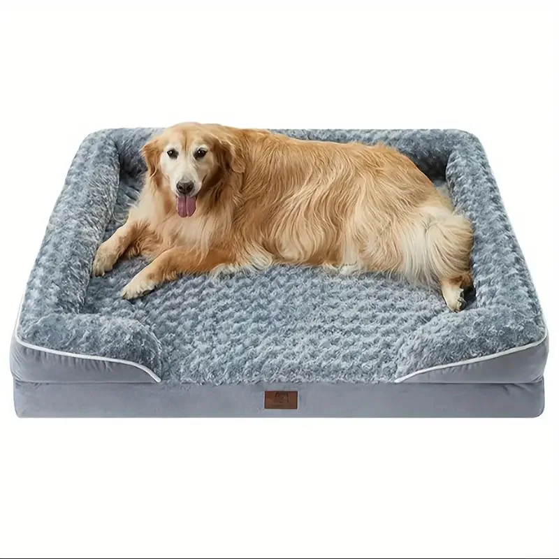 New-Design-Custom-Color-Luxury-Plush-Pet-Washable-Dog-Bed-for-Large-Dogs