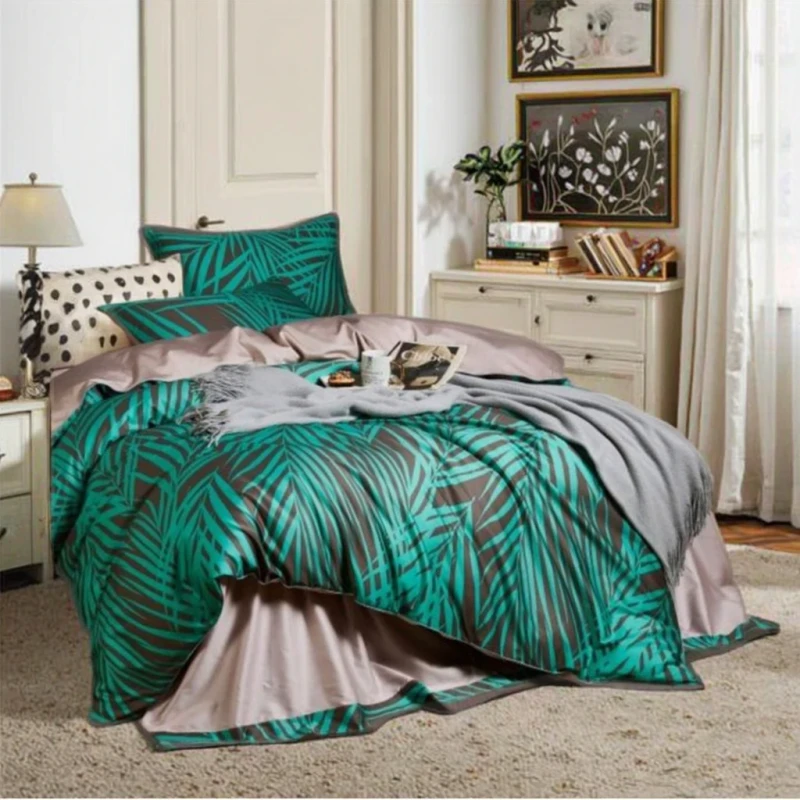 New-Design-Floral-Printed-100-Cotton-Bedsheet-Duvet-Cover-Set-300TC-for-Home-Use-Bedroom-Decor-3pcs-with-Stitching-Technics