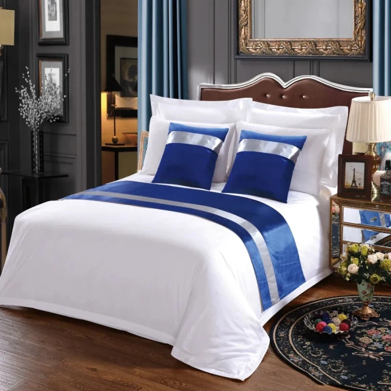 New-Design-Hotel-Linen-Bed-Runner-and-Cushion-Set-Bed-Throw-Hotel-Bed-Runner-and-Pillow-Sets-1