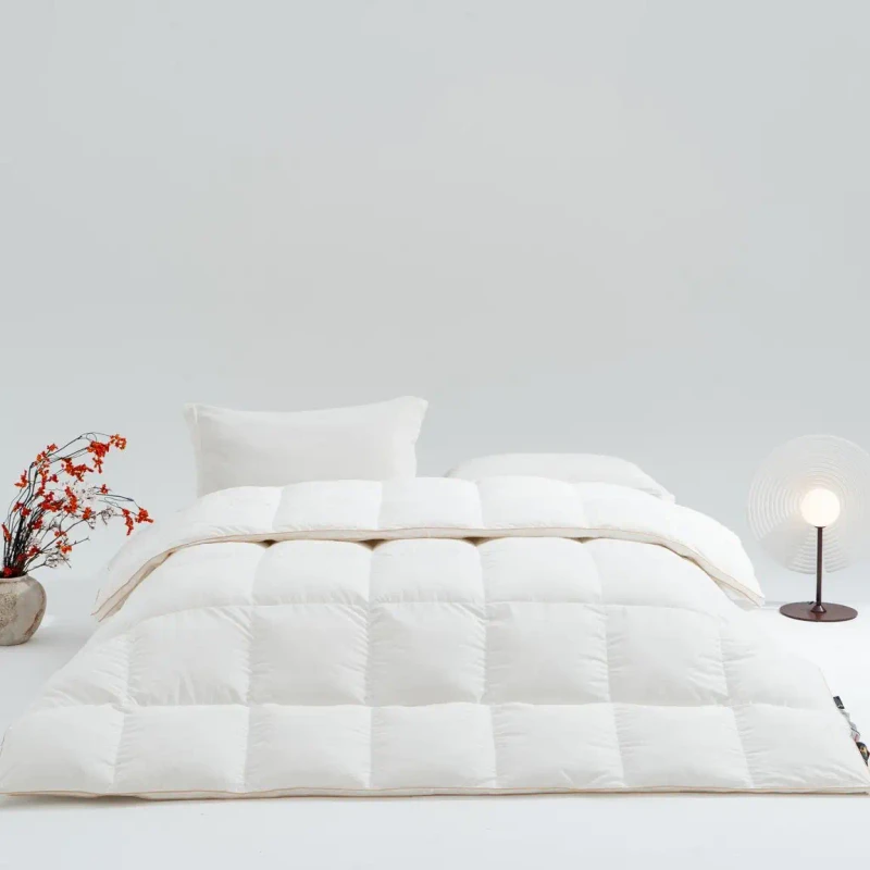 New-High-Quality-Modern-4-Piece-Set-Extra-Large-100-Goose-Down-Comforter-Set-Luxurious-All-Season-Home-Bedding