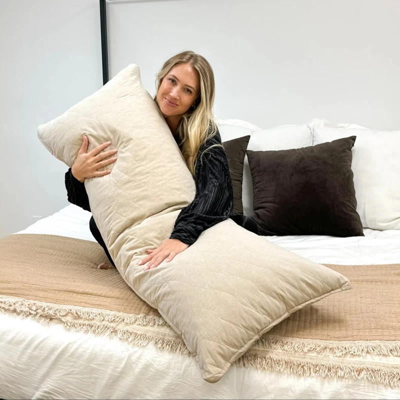 New-Modern-Memory-Foam-Square-Long-Adult-Body-Pillows-with-100-Cotton-Cover-for-Side-Sleeping-1.5-2kg