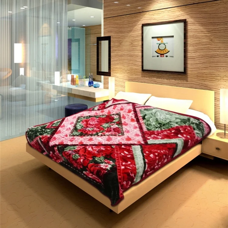 New-Products-100-Polyester-Raschel-Blanket-Super-Soft