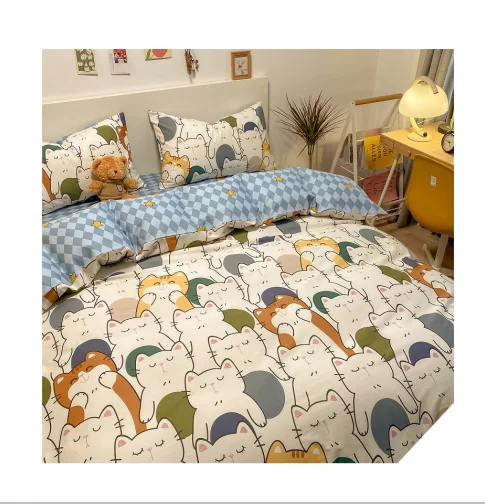 New-Spring-Cartoon-Design-100-Cotton-150-200cm-Kids-Bedding-Set-Cartoon