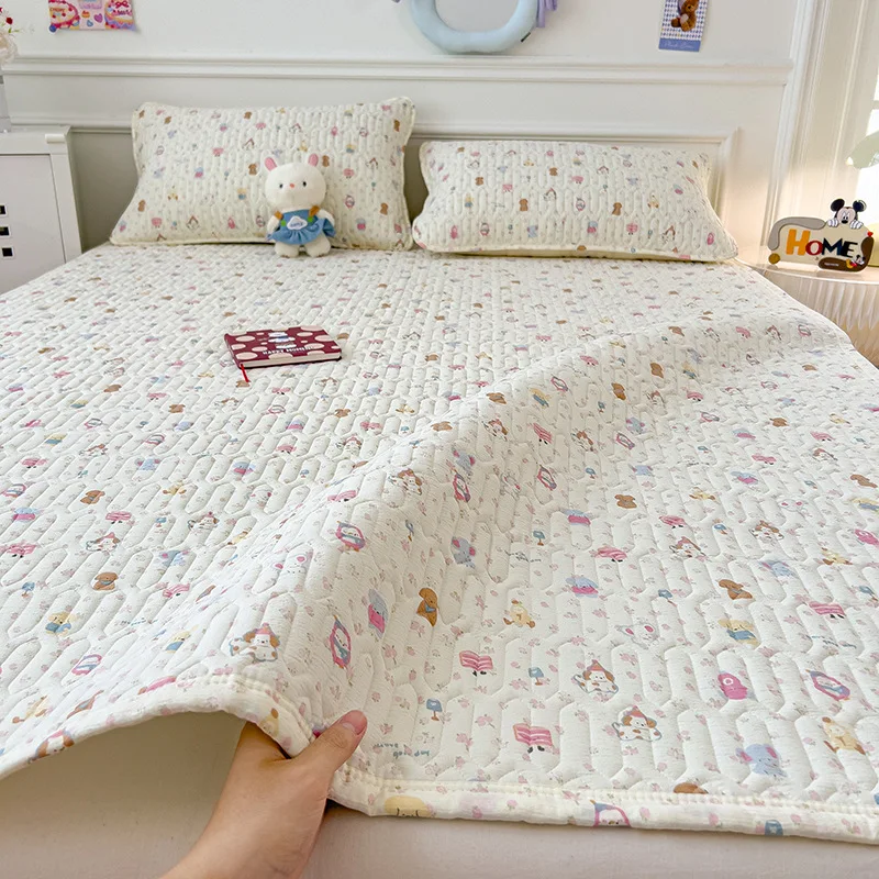New-Synthetic-Fiber-padded-Bed-Protector-Skin-friendly-Mattress-Topper-Soft-Anti-slip-Padcustomizable-for-Single-Beds-Student