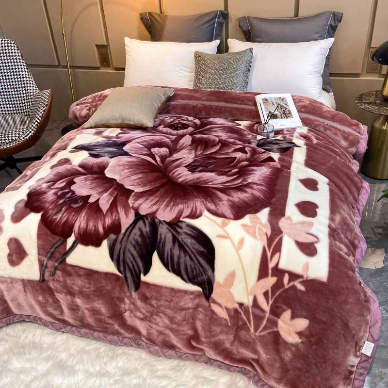 New-Thickened-Warm-Customized-Soft-Printed-Comfortable-Fleece-Machine-Washable-Polyester-Raschel-Blanket-with-4.5-kg